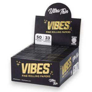 VIBES BLACK ULTRA THIN PAPER KING SIZE BOX 50CT