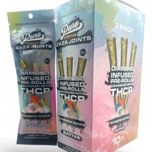PURO DIAMOND INFUSED 1.65GM THC-P PREROLLS 3PK/10CT -RAINBOW WOWIE