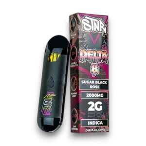 STNR D8 2G DISPOSABLE SUGAR BLACK ROSE INDICA - 6PK