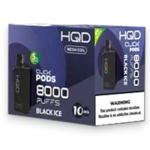 HQD CLICK 8000 PUFFS DISPOSABLE POD 10CT BOX - BLACK ICE