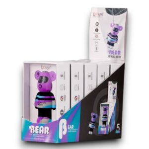 LOOKAH BEAR 500mAH THREAD VAPE PEN BATTERY PURPLE TIEDYE - 1CT
