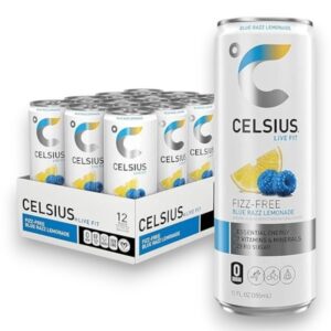 CELSIUS FIZZ FREE BLUE RASPBERRY LEMONADE 12OZ 12CT