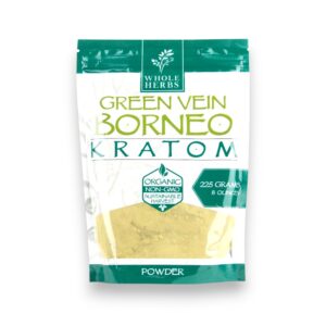 WHOLE HERBS 8Z GREEN VEIN BORNEO KRATOM