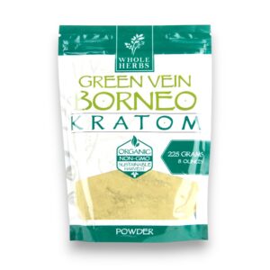 WHOLE HERBS GREEN VEIN BORNEO KRATOM 500GM