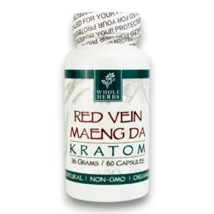 WHOLE HERBS RED VEIN MAENGDA KRATOM 60CAP