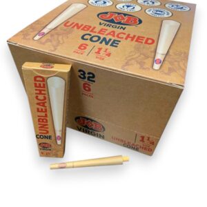 JOB CONE VIRGIN UNBLEACHED 1 1/4 SIZE 6PK/32CT