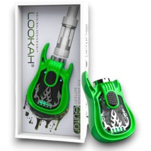 LOOKAH GUITAR 350mAH CARTRIDGE PRE HEAT VAPE BATTERY GREEN 1CT