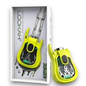 LOOKAH GUITAR 350mAH CARTRIDGE PRE HEAT VAPE BATTERY NEON GREEN 1CT