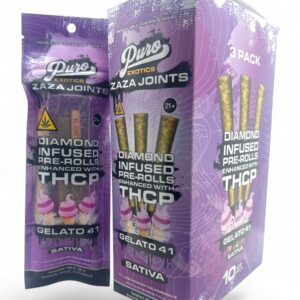 PURO DIAMOND INFUSED 1.65GM THC-P PREROLLS 3PK/10CT -GELATO 41