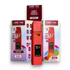 LOST THC V4 3GM THC-A DISPOSABLE 5CT -FRUITY PEBBLEZ SATIVA