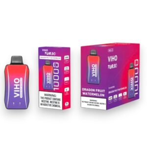 VIHO TURBO DISPOSABLE 10000 PUFF 5CT BOX - DRAGON FRUIT WATERMELON