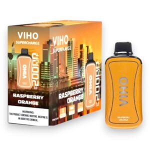 VIHO SUPERCHARGE DISPOSABLE 20000 5CT BOX -RASPBERRY ORANGE