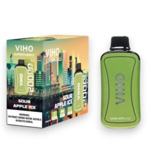 VIHO SUPERCHARGE DISPOSABLE 20000 5CT BOX -SOUR APPLE ICE