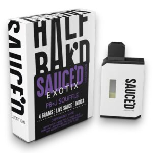 HALF BAK'D SAUCED EXOTIC 4GM THC-P DISPOSABLE 5CT -PB&J SOUFLEE