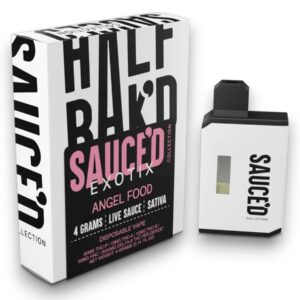 HALF BAK'D SAUCED EXOTIC 4GM THC-P DISPOSABLE 5CT -ANGEL FOOD
