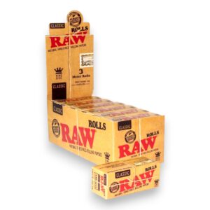 RAW ROLLS 3 METER KING SIZE 12CT