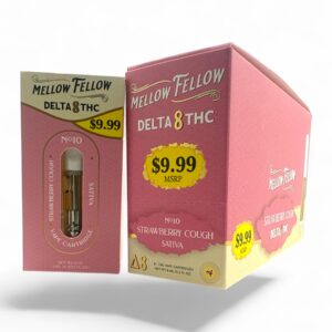 MELLOW FELLOW $9.99 1ML CARTRIDGE 6CT BOX- STRAWBERRY COUGH