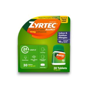 ZYRTEC ALLERGY TABS 10MG 3'S EACH