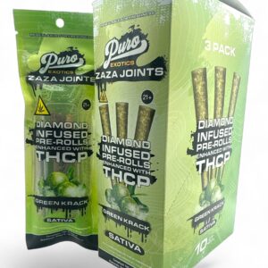 PURO DIAMOND INFUSED 1.65GM THC-P PREROLLS 3PK/10CT -GREEN KRACK