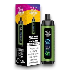 CROWN BAR PRO DISPOSABLE 8000 PUFF 5CT BLUE RAZZ BLAST