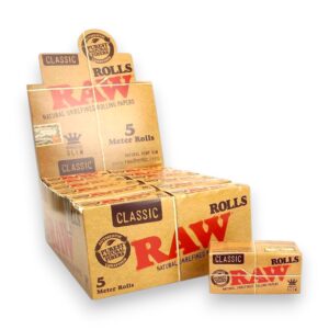 RAW CLASSIC 5 METER ROLLS  KING SIZE SLIM 24CT