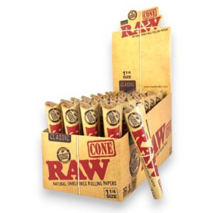 RAW CLASSIC CONE 1 1/4 SIZE 20 / 12CT BOX