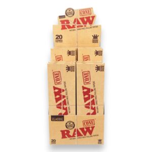 RAW CLASSIC CONE KING SIZE 20/12CT BOX