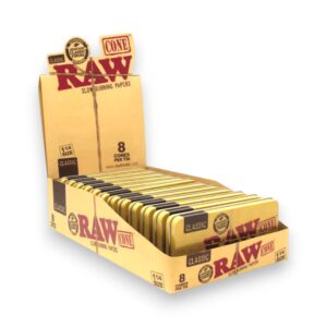 RAW CONE TINS 1 1/4 8PK/12CT
