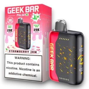 GEEK BAR PULSE X JAM EDITION 18ML 25000PUFFS 5CT - STRAWBERRY JAM