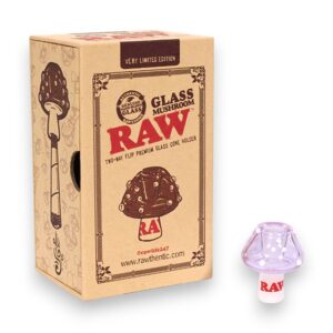 RAW GLASS MUSHROOM CONE HOLDER