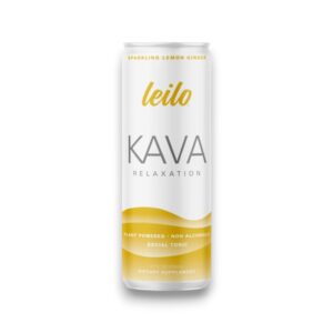LEILO KAVA 12OZ CAN 12CT - SPARKLING LEMON GINGER
