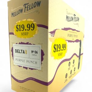 MELLOW FELLOW $19.99 2ML D8 DISPOSABLE 6CT BOX - PURPLE PUNCH