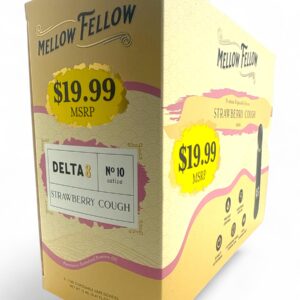 MELLOW FELLOW $19.99 2ML D8 DISPOSABLE 6CT BOX - STRAWBERRY COUGH