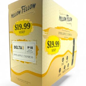 MELLOW FELLOW $19.99 2ML D8 DISPOSABLE 6CT BOX - PINEAPPLE EXPRESS