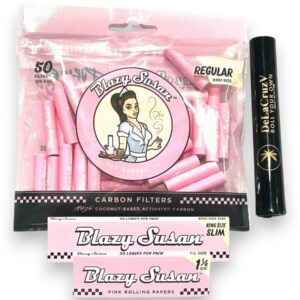BLAZY SUSAN PINK 9MM SIZE 50 FILTERS 50 TIPS BAG