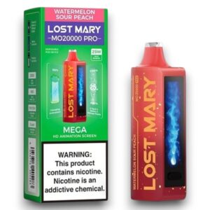 LOST MARY-ELF BAR DISPOSABLE MO-20000 PUFF 5CT -WATERMELON SOUR PEACH