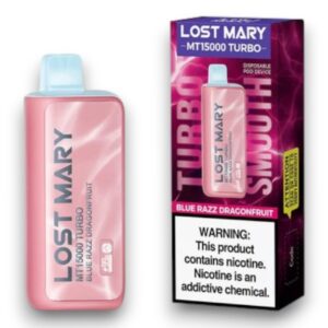 LOST MARY-ELF BAR DISPOSABLE MT-15000 PUFF  5CT-BLUE RAZZ DRAGONFRUIT