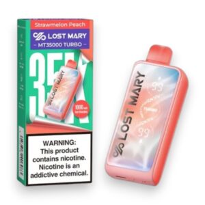 LOST MARY-ELF BAR DISPOSABLE MT-35000 PUFF 5CT -STRAWMELON PEACH