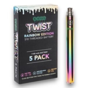 OOZE TWIST 1100MAH BATTERY - RAINBOW - 5PK -ADJUSTABLE VOLTAGE