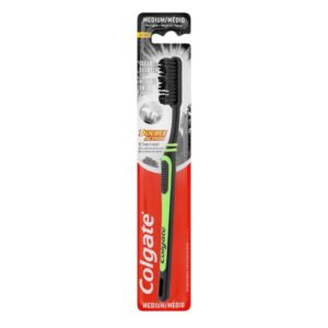 COLGATE TOOTH BRUSH MEDIUM DOUBLE CHARCOAL 12PK