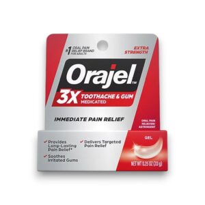 ORAJEL 0.25OZ MEDICATED 3X MAX STRENGTH FOR TOOTHCHE & GUM GEL