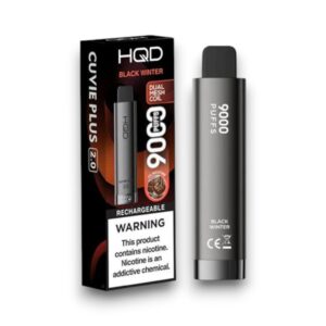 HQD CUVIE 2.0 9000 PUFFS 5% NIC 5CT BLACK WINTER
