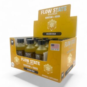 FLOW STATE ELIXIR KRATOM+KAVA GOLDEN MILK 12CT