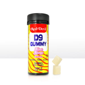 RED DEVIL D9+CBD GUMMIES 50MG BOTTLE 30CT- MAUI MANGO SATIVA