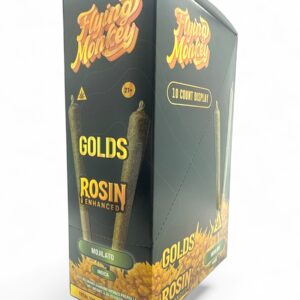FLYING MONKEY GOLDS ROSIN ENHANCED DIAMOND INFUSED 1.65GM THC-P PREROLL 2/10CT -MOJILATO INDICA