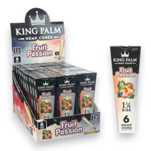 KING PALM HEMP CONES  1 1/4 SIZE 6/30CT - FRUIT PASSION