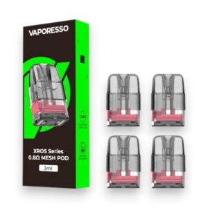 VAPORESSO XROS SERIES TOP FILL 3ML REFILLABLE REPLACEMENT POD 0.6OHM MESH (COREX 3.0) - 1CT/4PK