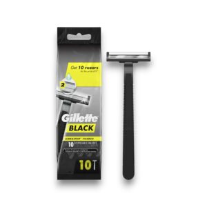 GILLETTE SHAVING RAZOR BLACK 10CT