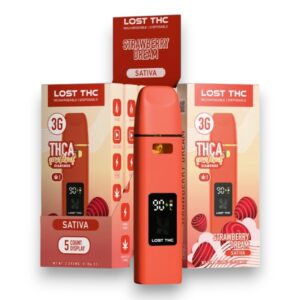 LOST THC V4 3GM THC-A DISPOSABLE 5CT -STRAWBERRY DREAM SATIVA