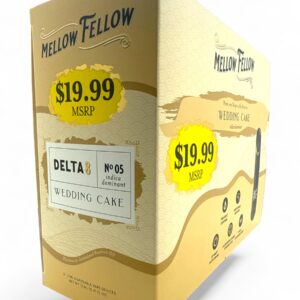 MELLOW FELLOW $19.99 2ML D8 DISPOSABLE 6CT BOX - WEDDING CAKE